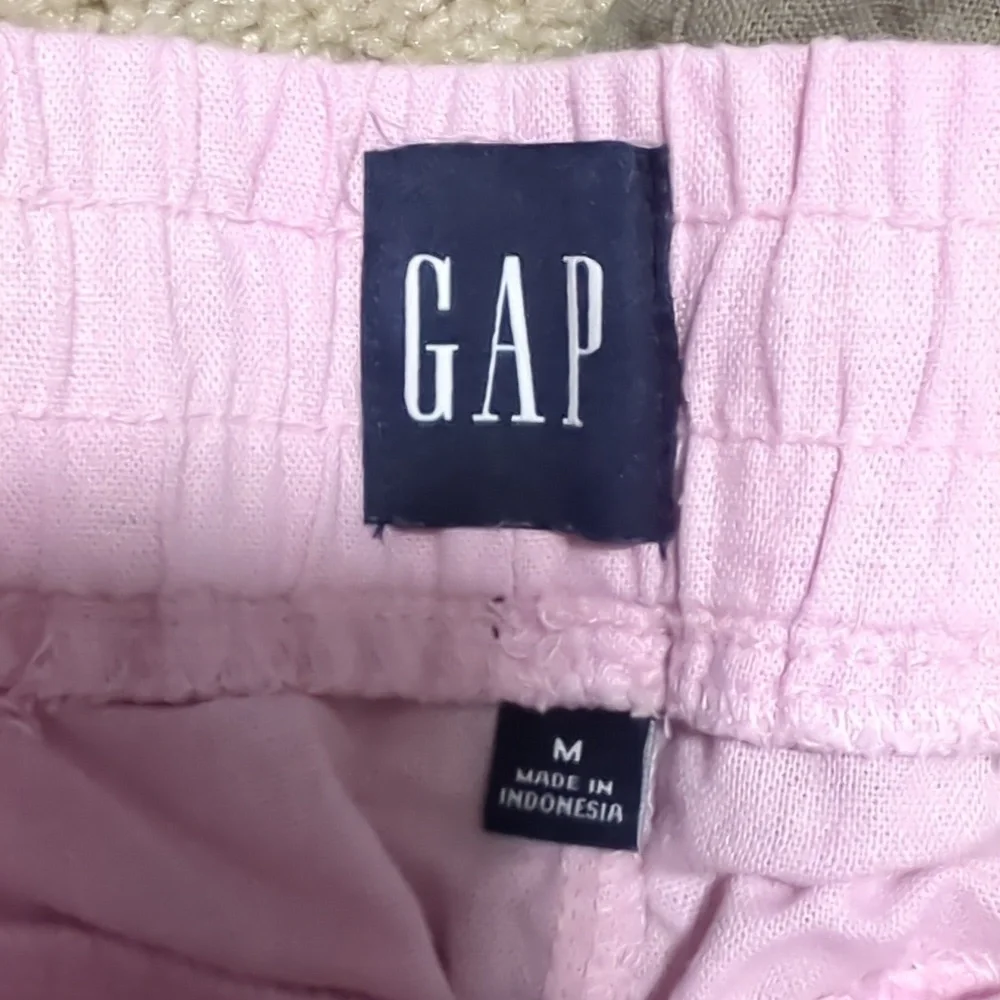 GAP Pink and Green Linen Shorts - Picture 2 of 7